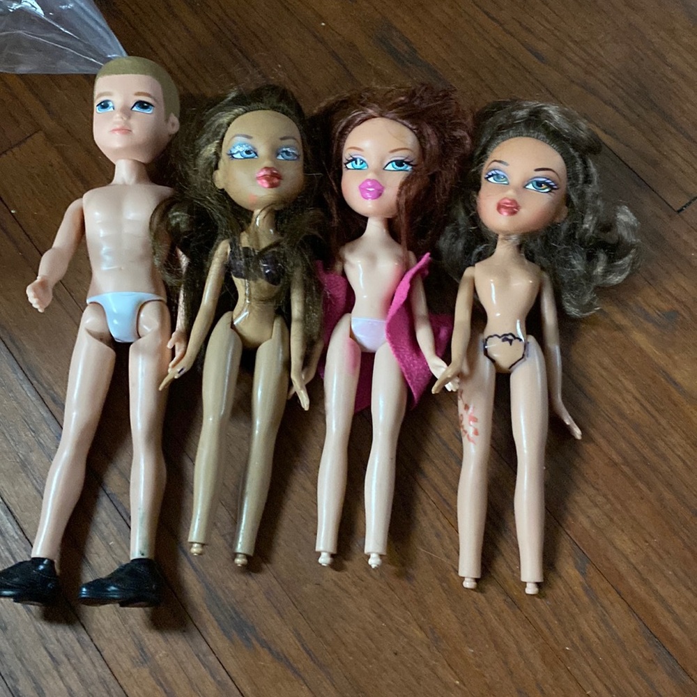 Vintage bratz dolls lot 4 girls boy